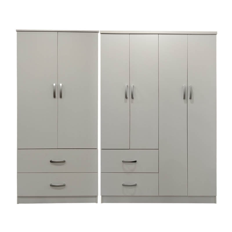 Athos pakoworld six-door wardrobe white 200.5x42x180cm