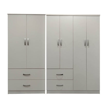 Athos pakoworld six-door wardrobe white 200.5x42x180cm