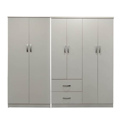 Athos Ι six-door wardrobe white 200.5x42x180cm