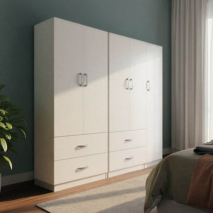 Athos pakoworld five-door wardrobe white 170x42x180cm