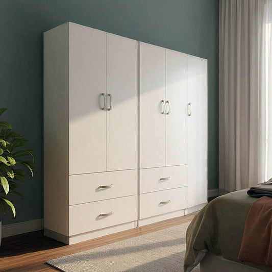Athos five-door wardrobe white 170x42x180cm