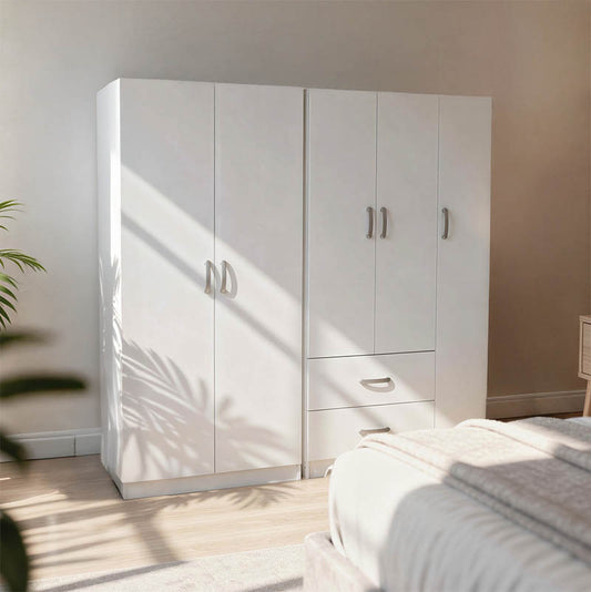 AthosI  five-door wardrobe white 170x42x180cm