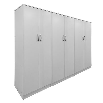 Athos II six-door wardrobe white 240x42x180cm