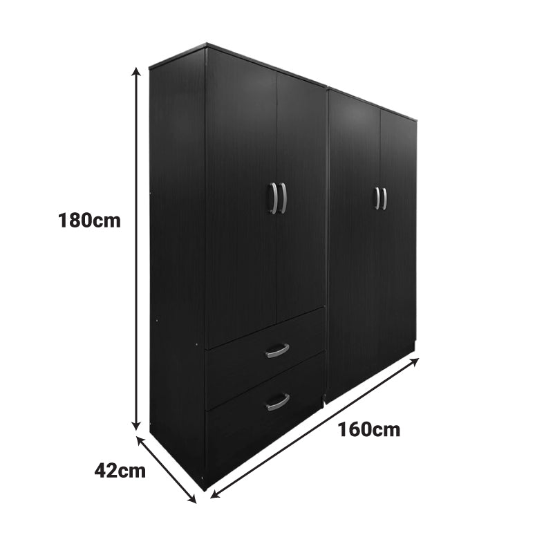 Athos wenge four-door wardrobe 160x42x180cm