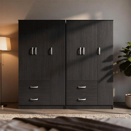 Athos six-door wardrobe wenge 180x42x180cm
