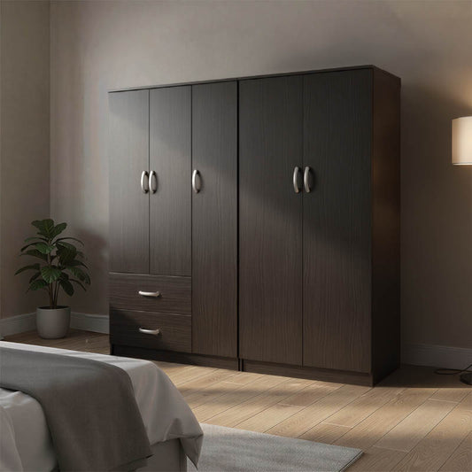 Athos Ι five-door wardrobe wenge 170x42x180cm
