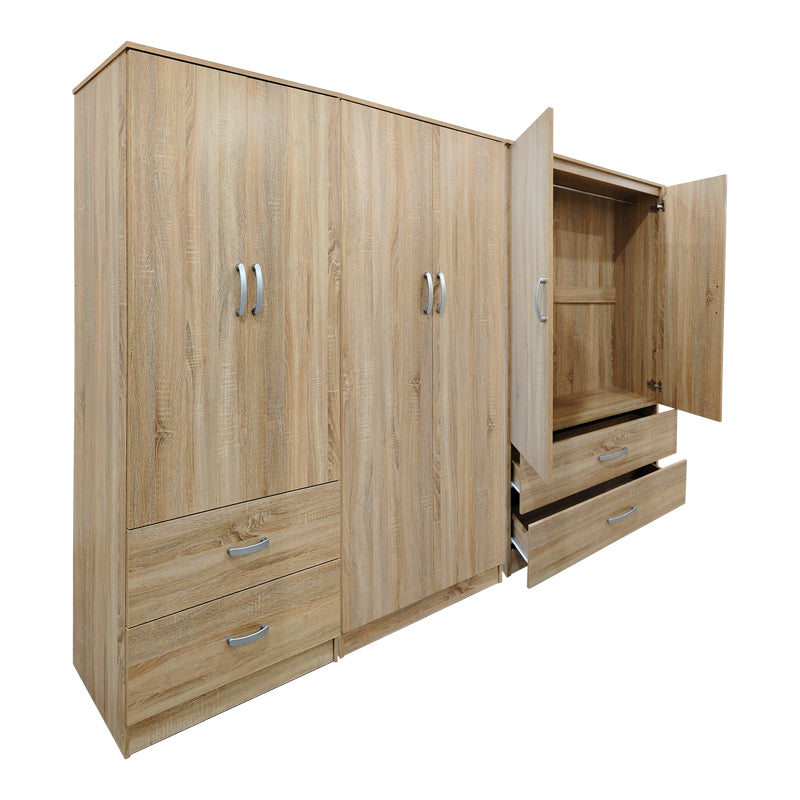 Athos six-door wardrobe sonoma 240x42x180cm