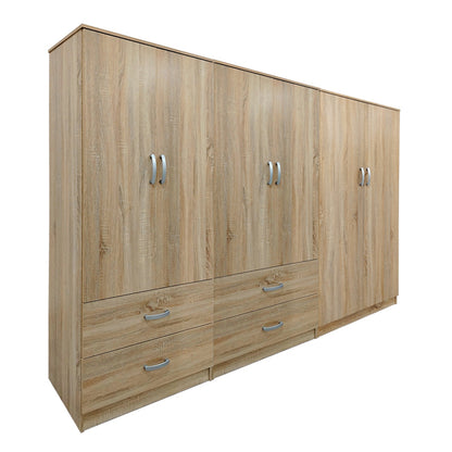 Athos six-door wardrobe sonoma 240x42x180cm