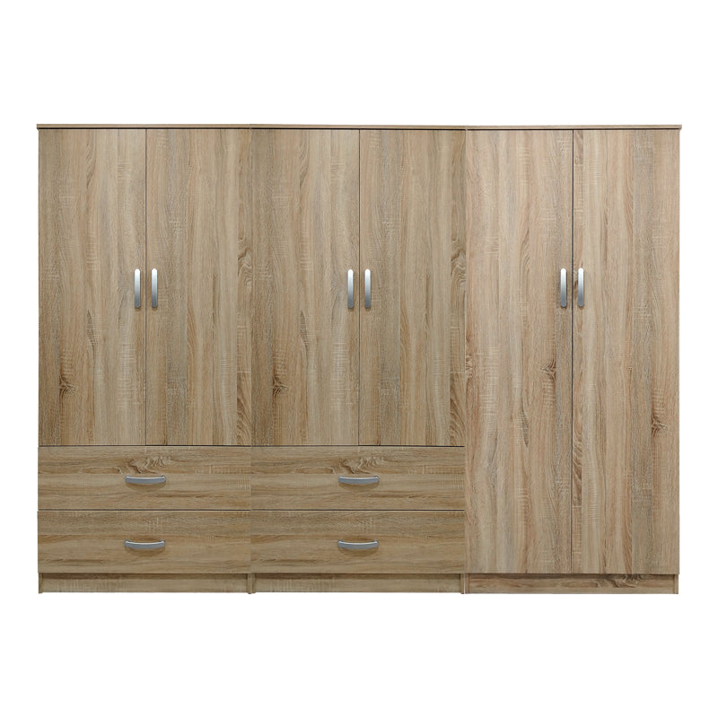 Athos six-door wardrobe sonoma 240x42x180cm