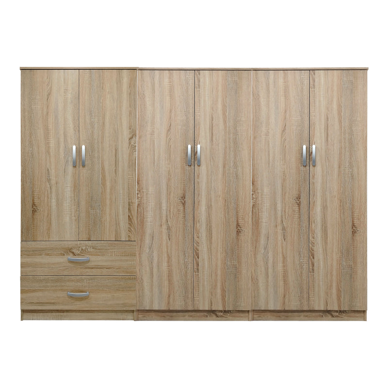 Athos I sonoma six-door wardrobe 240x42x180cm