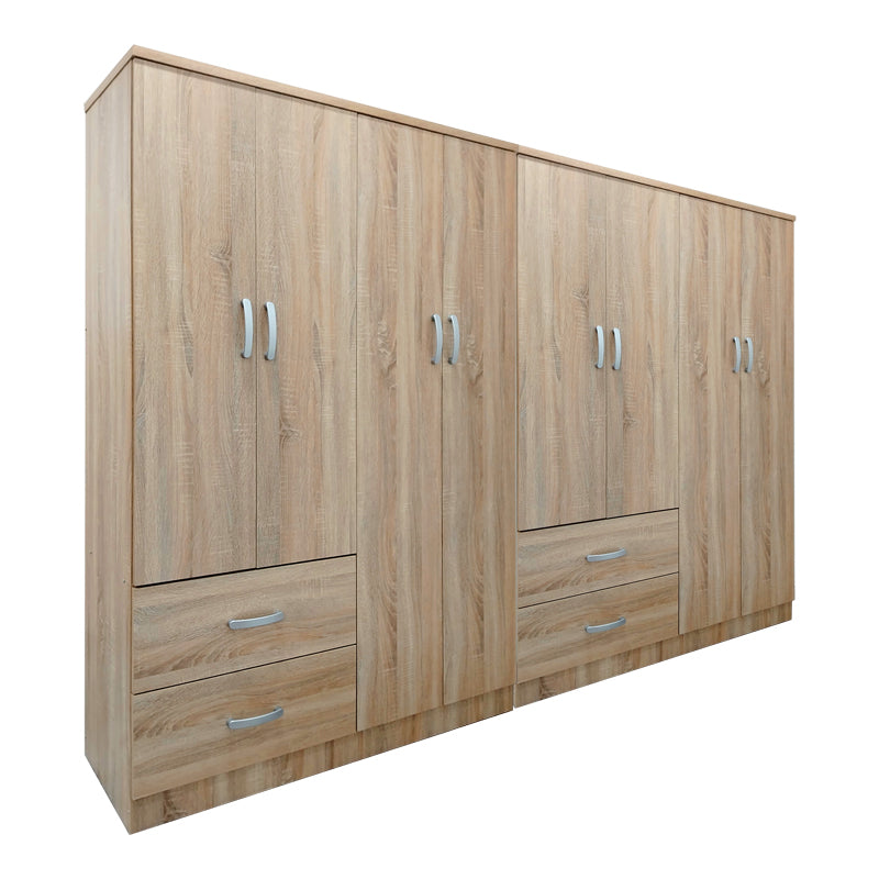 Athos pakoworld eight-door wardrobe sonoma 241x42x181cm