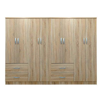 Athos pakoworld eight-door wardrobe sonoma 241x42x181cm