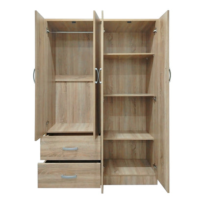 Athos pakoworld six-door wardrobe sonoma 200.5x42x180cm