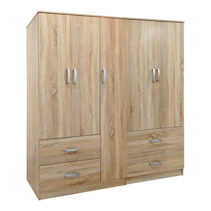Athos pakoworld five-door wardrobe sonoma 170x42x180cm