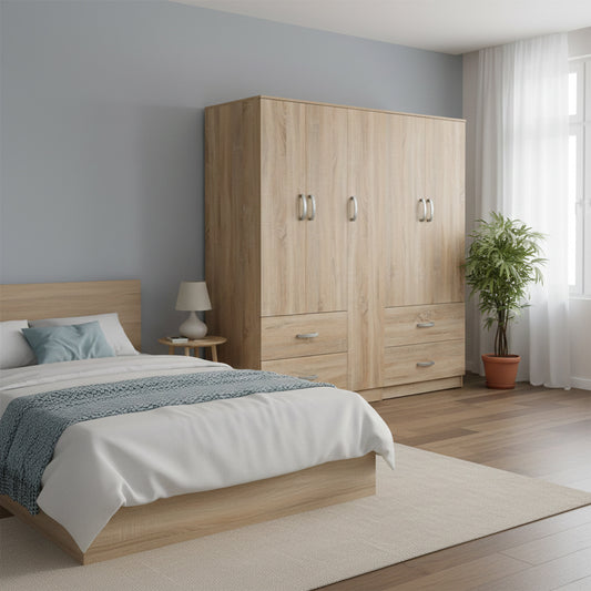 Athos five-door wardrobe sonoma 170x42x180cm