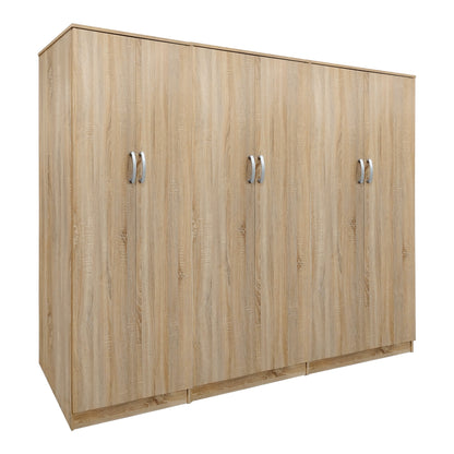 Athos II six-door wardrobe sonoma 240x42x180cm