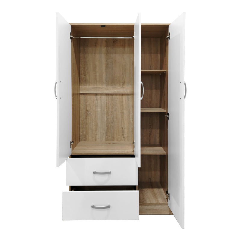 Athos pakoworld six-door wardrobe sonoma-white 180x42x180cm