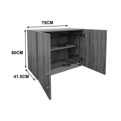 Four-leaf wardrobe with drawers and loft Athos pakoworld white 160x42x240cm