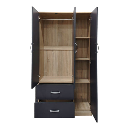 Athos pakoworld five-door wardrobe sonoma-anthracite 170x42x180cm