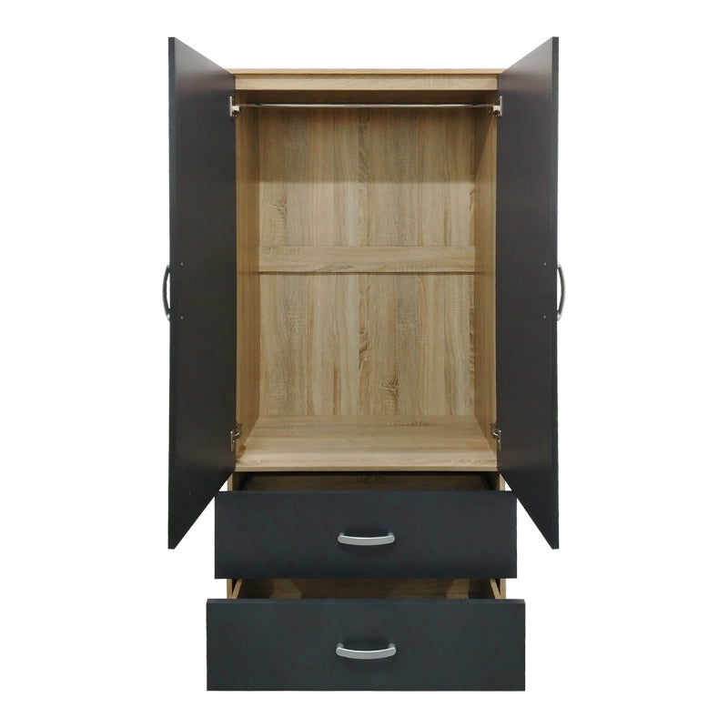 Athos pakoworld five-door wardrobe sonoma-anthracite 170x42x180cm