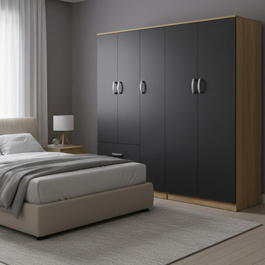 AthosI  five-door wardrobe sonoma-anthracite 170x42x180cm