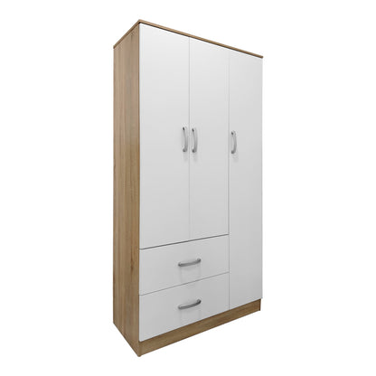 Athos pakoworld six-door wardrobe with loft, sonoma-white, 180x42x240cm