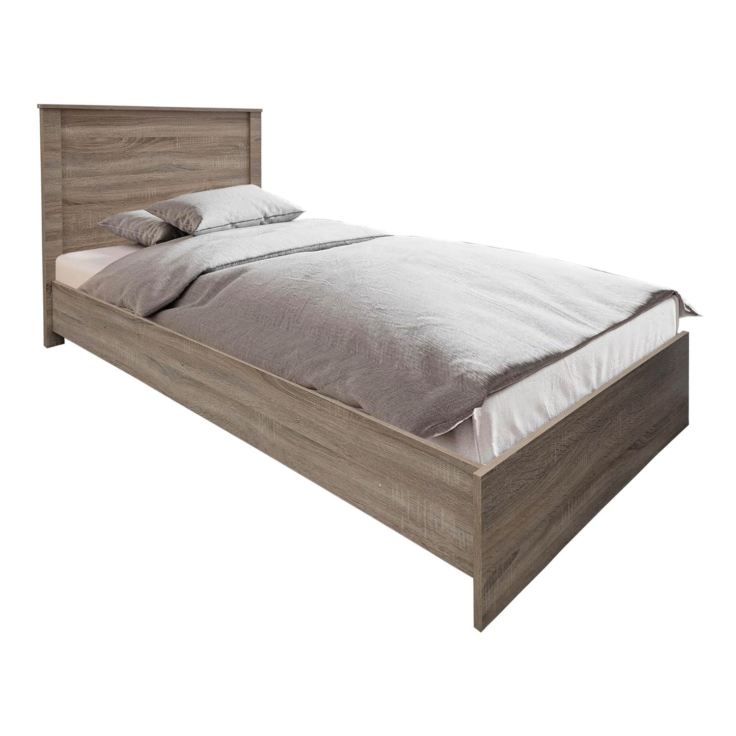 Athos Sonoma Bedroom Set with Bed 90x190cm Set of 3pcs