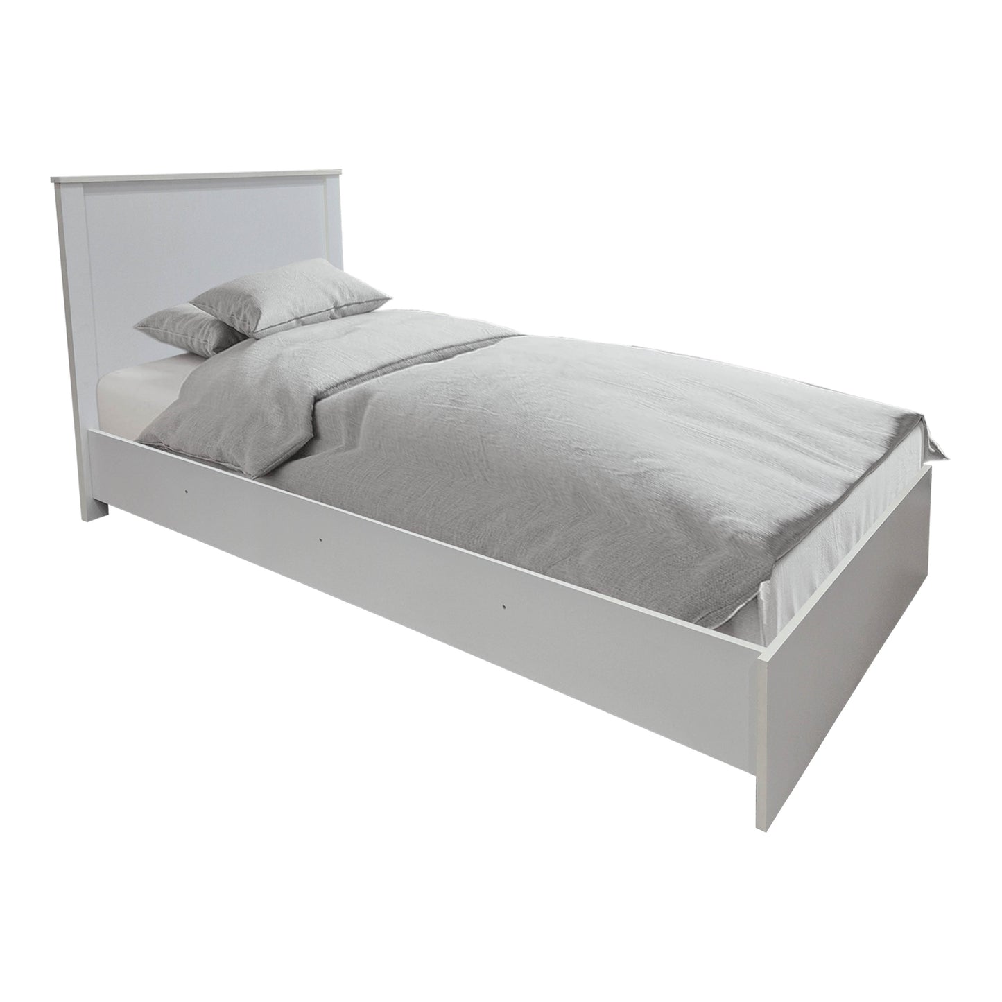 Athos White Bedroom Set with Bed 90x190cm Set of 3pcs