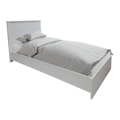 Athos White Bedroom Set with Bed 90x190cm Set of 3pcs