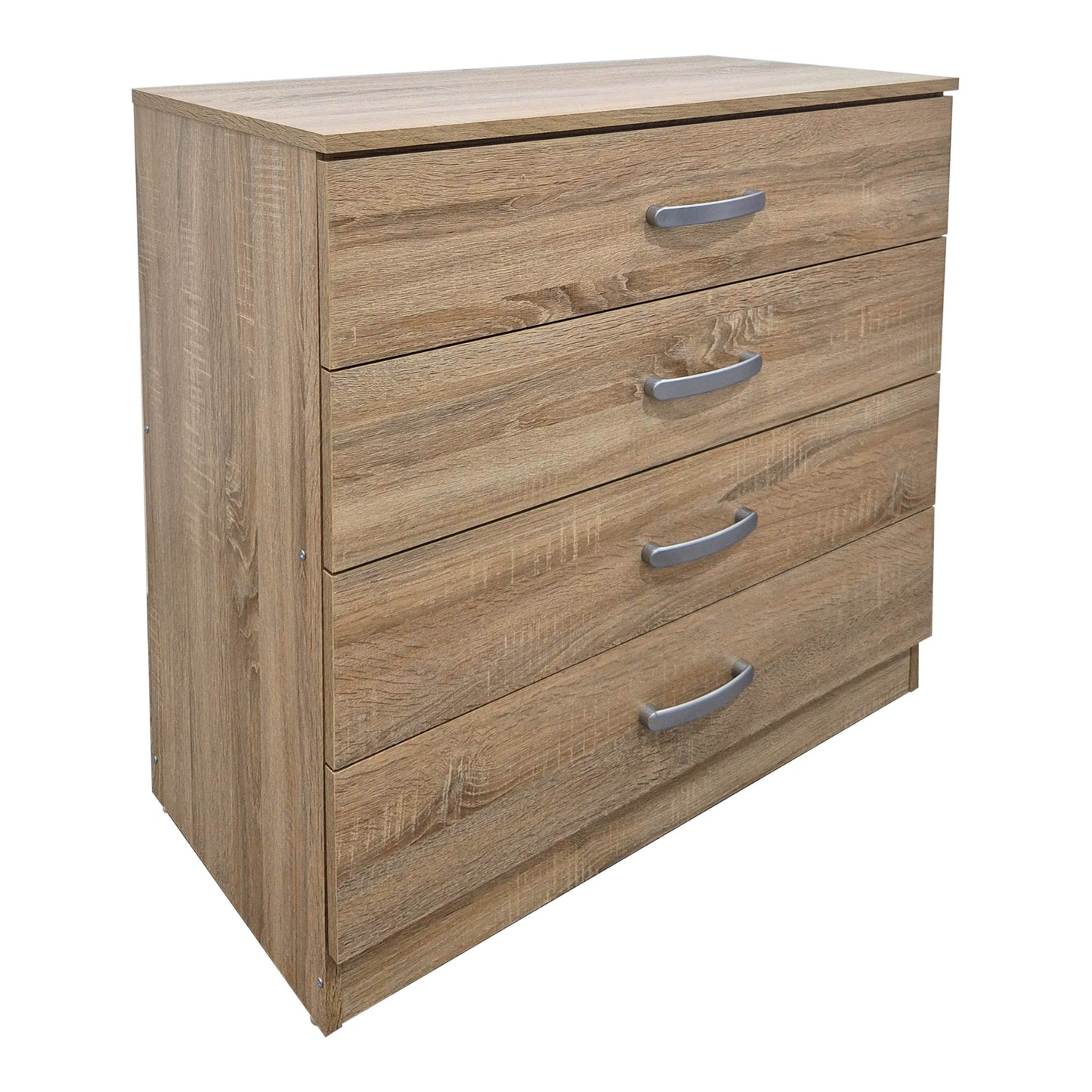 Athos Sonoma Bedroom Set with Bed 140x200cm Set of 4pcs