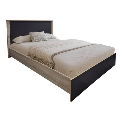 Athos Sonoma Charcoal Bedroom Set with Bed 140x200cm Set of 4pcs