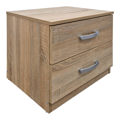 Athos Sonoma Bedroom Set with Bed 160x200cm Set of 3pcs