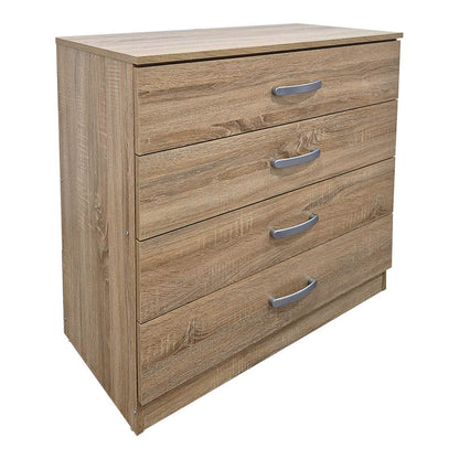 Athos Sonoma Bedroom Set with Bed 160x200cm Set of 4pcs