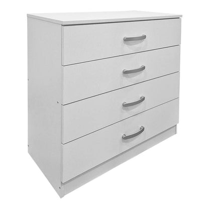 Athos Bedroom Set White with Bed 160x200cm Set of 4pcs