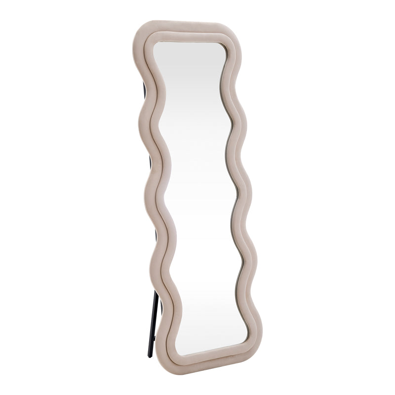 Kerly mirror beige velvet 60x33x160cm