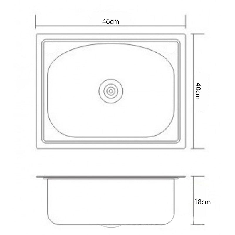 Undir stainless steel sink 46x40cm