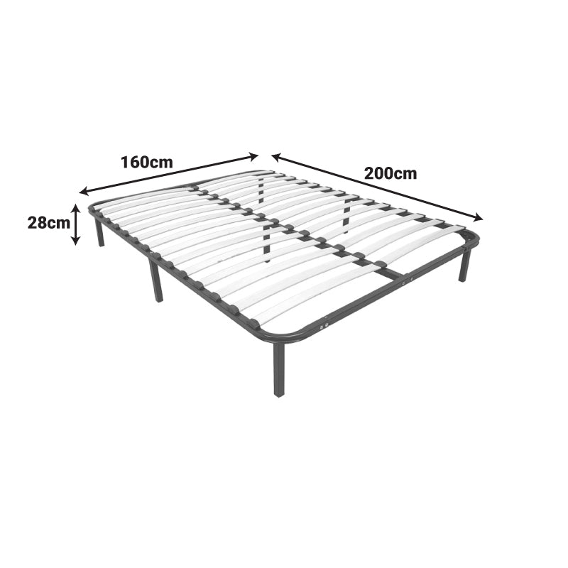 Metal bed frame Amaso black 160x200x28cm