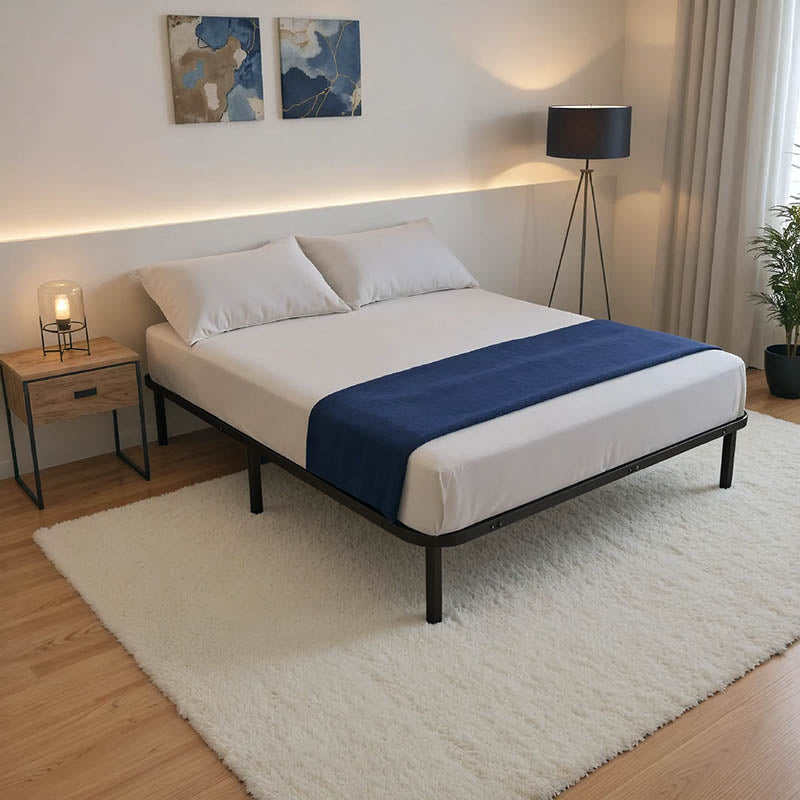 Metal bed frame Amaso black 160x200x28cm