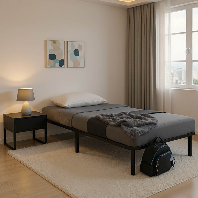 Metal bed frame Amaso black 90x190x28cm