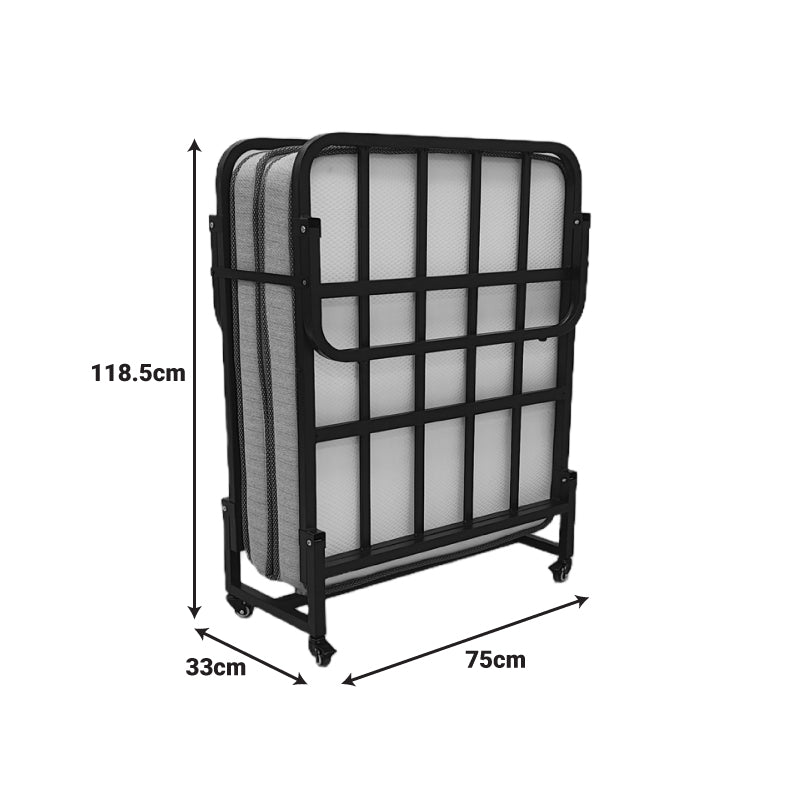 Kamu bunk bed with 10cm mattress black 75x190cm