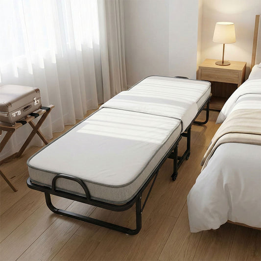 Kamu bunk bed with 10cm mattress black 75x190cm