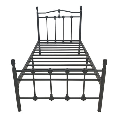 Wotso metal bed in black shade 90x190cm