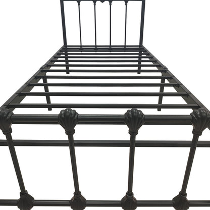 Wotso metal bed in black shade 90x190cm