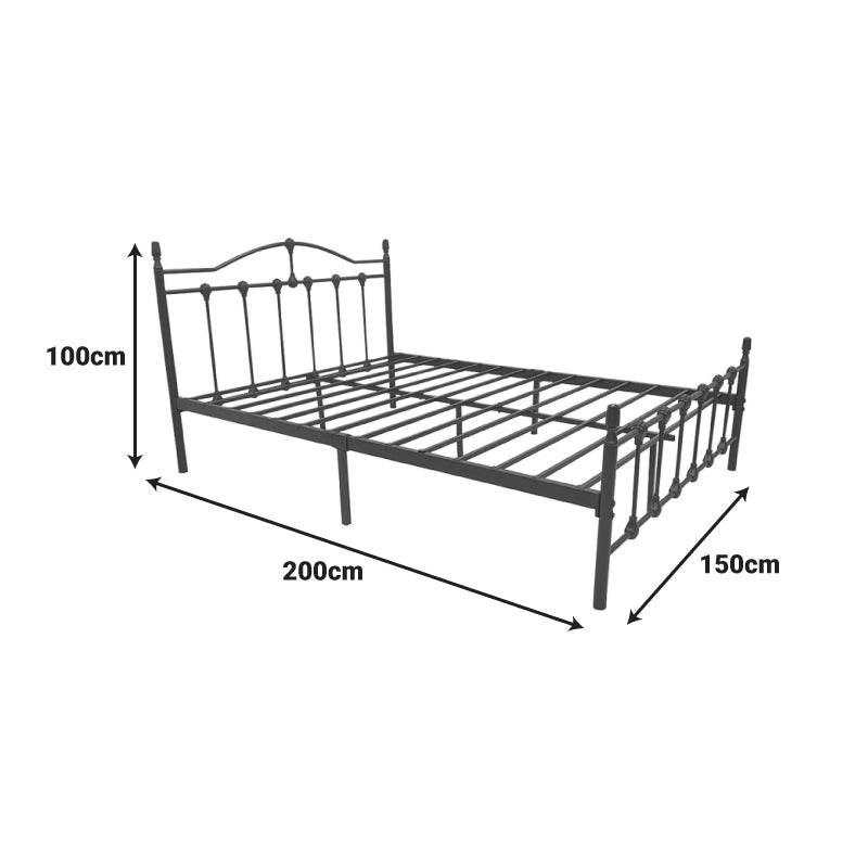 Wotso metal bed in black shade 150x200cm
