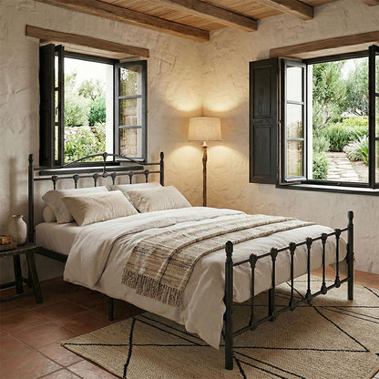 Wotso metal bed in black shade 150x200cm