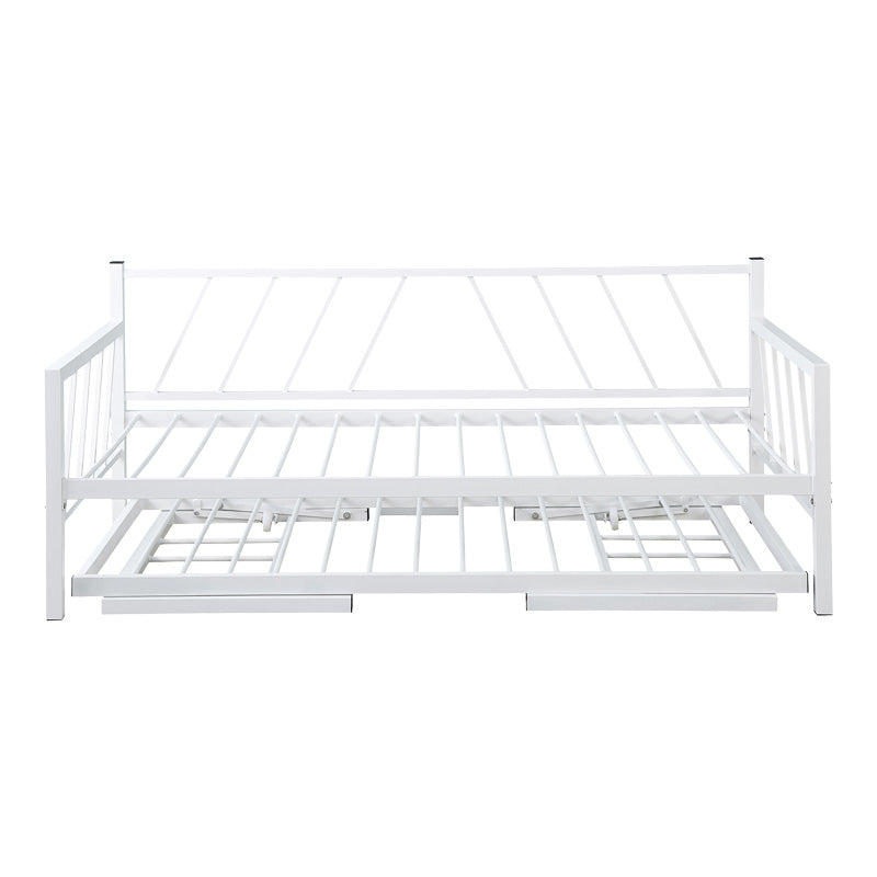 Bed-Sofa Remmie metal in white 90x190cm