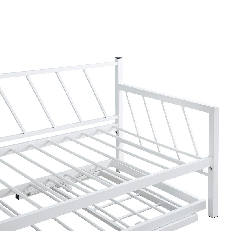 Bed-Sofa Remmie metal in white 90x190cm