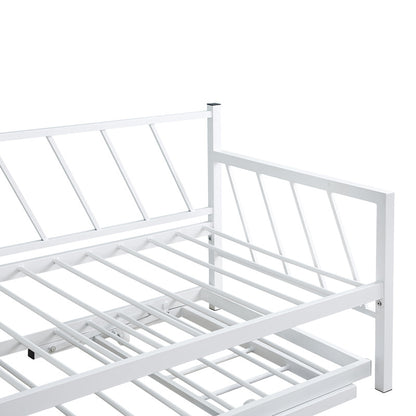 Bed-Sofa Remmie metal in white 90x190cm