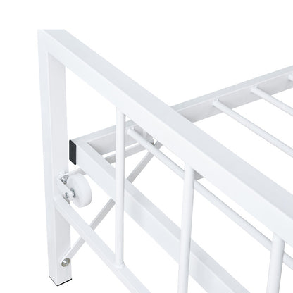 Bed-Sofa Remmie metal in white 90x190cm