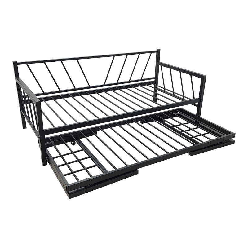Bed-Sofa Remmie metal in black 90x190cm